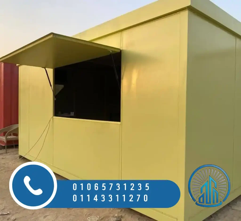 تصميم كرفان مطعم فود ترك بمطبخ مجهز وشفاطات ومعايير أمان—تصنيع العربي في مصر